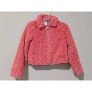 Disney Turning Red Fleece Jacket Panda Pink Sherpa Zipper Girl's 11/12